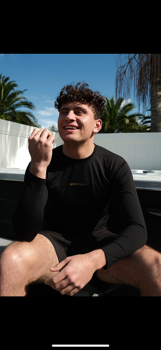 Long sleeve black compression shirt