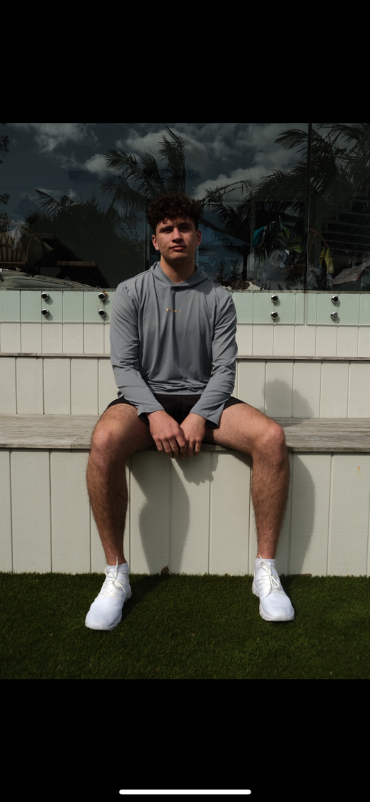 Grey compression hoodie